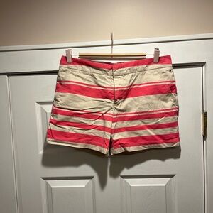 Striped Tommy Hilfigure Shorts in Hot Pink and Khaki